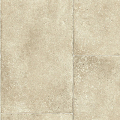  - Neutral Modern Stone Effect Anti-Slip Vinyl Flooring For Bathroom & Kitchen2.0mm Thick Vinyl Sheet-3M(9'9") X 3M(9'9")-9M²