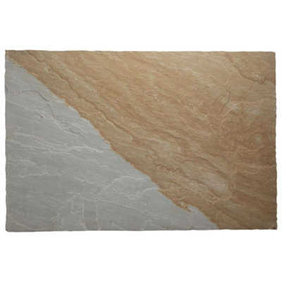 Stonewise Indian York Riven Sandstone Paving Slabs 600X900mm Full Pack 33 SlabsNatural Stone For Outdoor Flooring And Pathways