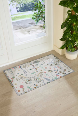 Artsy Doormats Butterfly Floral  Doormat (90 X 60Cm) from B&Q