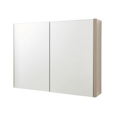 Clifton 2-Door Mirror Bathroom Cabinet 600mm H X 800mm WCashmere(Arch) from B&Q