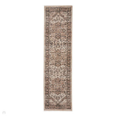 Green Traditional Abstract Bordered 10mm Thick Stain-Resistant Rug For BedroomLiving RoomDining Room-60Cm X 230Cm (Runner) from B&Q