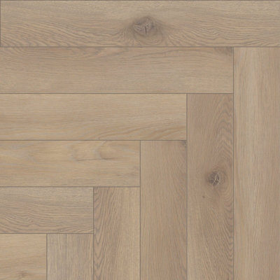 B&Q Cornh Meadow Wood Effect Click Luxury Vinyl Tile - Herringbone(8Mm Lvt),For Domestic & Commercial Use Per Pack 2.32M²
