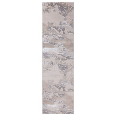 Modern RugAbstract Optical/(3D) Anti-Shed BedroomLivingroom Rug8mm Pile Modern Diningroom Rug-66 X 240Cm (Runner) from B&Q