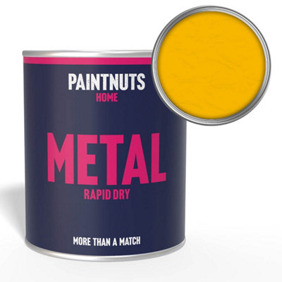 Paintnuts Rapid Dry Metal PaintYellow (Ral-1021)Gloss Finish1 Litre from B&Q