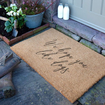 Artsy Doormats We Hope You Like Dogs Coir Doormat (90 X 60Cm) from B&Q