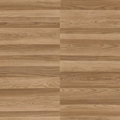 Beige Brown Wood Effect Anti-Slip Contract Commercial Heavy-Duty Vinyl Flooring With 3.0mm Thickness-3M(9'9") X 3M(9'9")-9M² from B&Q