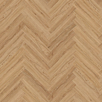 Click Lvt Flooring Spc 6.0mm Nodsl Honey Herringbone Wood Effect For Home & Contract Commercial Use 2.228M² Per Pack from B&Q