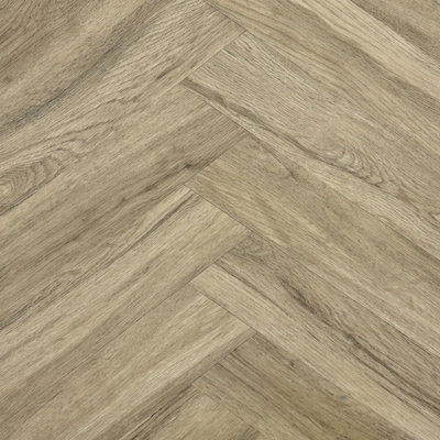 B&Q Light Estsym Limed Wood Effect Glue Down Lvt Flooring - Herringbone(2.5Mm) For Domestic & Commercial Use Per Pack 1.36M²