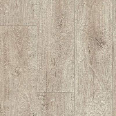  - Beige Wood Effect Anti-Slip Vinyl Flooring For LivingroomKitchen2mm Thick Felt Backing Vinyl Sheet-5M(16'4") X 2M(6'6")-10M²