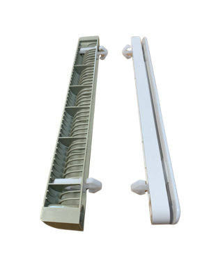 Glazpart 2500Ea 230mm Long Pebble Grey And White Window Vent from B&Q