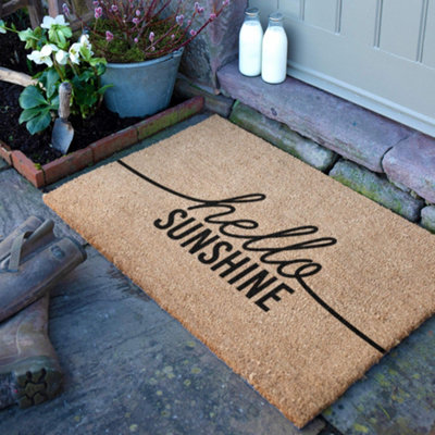 Artsy Doormats Hello Sunshine Doormat (90 X 60Cm) from B&Q