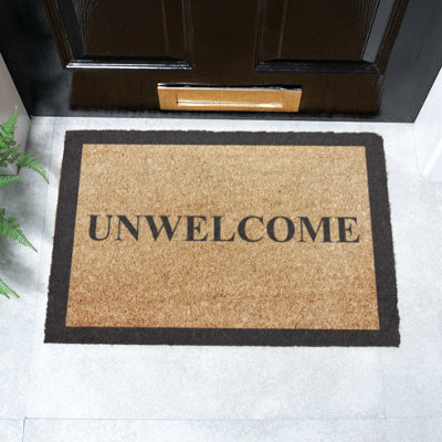 Artsy Doormats Unwelcome  Coir Doormat (60 X 40Cm) from B&Q