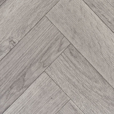  - Light Grey Modern Wood Effect Anti-Slip Vinyl Flooring For Bathroom& Kitchen2.0mm Thick Vinyl Sheet-3M(9'9") X 3M(9'9")-9M²