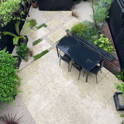 Stonewise Sahara Beige Tumbled Limestone Paving Slabs 600X900mm,natural Stone For Outdoor And Landscaping ,pack Of 5 from B&Q