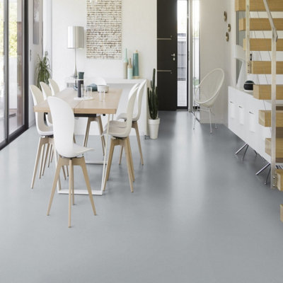 B&Q Speckled Effect Vinyl Flooring, Anti-Slip Contract Commercial Vinyl Flooring With 2.0Mm Thickness-7M(23') X 2M(6'6")-14M² Silver