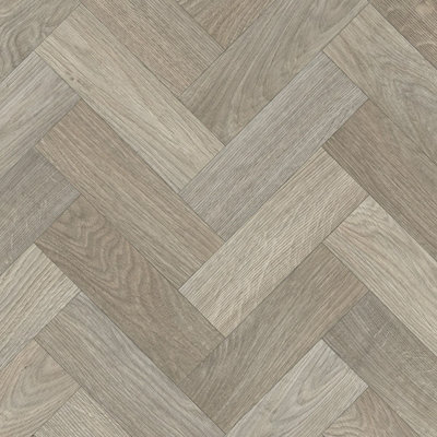  - Neutral Herringbone Wood Effect Anti-Slip Vinyl SheetLivingroomKitchen2.8mm Vinyl Sheet-7M(23') X 3M(9'9")-21M²