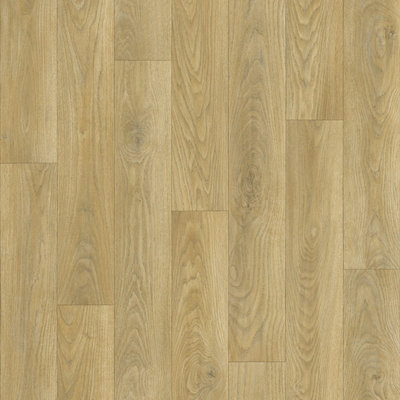 B&Q Brown Wood Effect Vinyl Flooring For Livingroom, Kitchen,2.7Mm Thick Cushion Backed Vinyl Sheet-9M(29'5") X 2M(6'6")-18M²