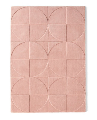 Geometric Wool RugOptical/ (3D) RugModern RugHandmade Luxurious Rug For Bedroom& Dining Room-120Cm X 170Cm from B&Q