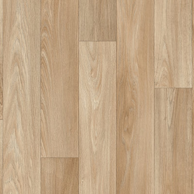 B&Q Neutral Modern Wood Effect Anti-Slip Vinyl Flooring For Bathroom, & Kitchen, 2.0Mm Thick Vinyl Sheet-4M(13'1") X 4M(13'1")-16M²