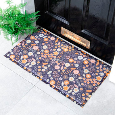 Native Natural Flower Pattern Doormat (70 X 40Cm) from B&Q