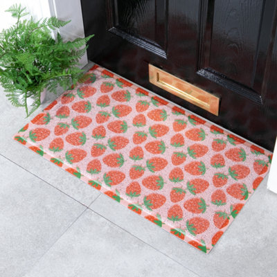 Native Natural Strawberry Pattern Doormat (70 X 40Cm) from B&Q