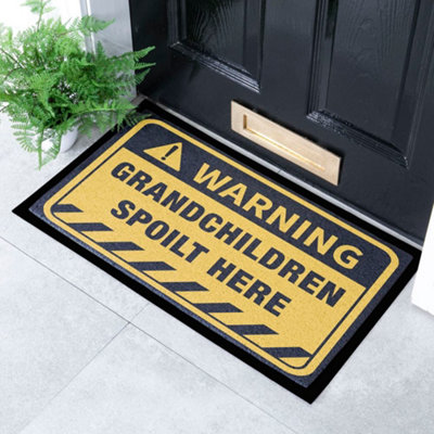 B&Q -  Grandchildren Spoilt Here Indoor & Outdoor Doormat70X40Cm