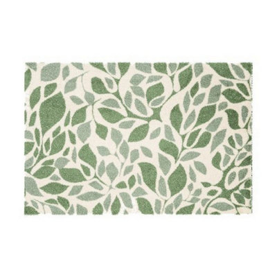 Enchanted Leaves Machine Washable Anti-Slip Recycled Floor Mat For EntranceKitchen & Hallway-90Cm X 67Cm from B&Q