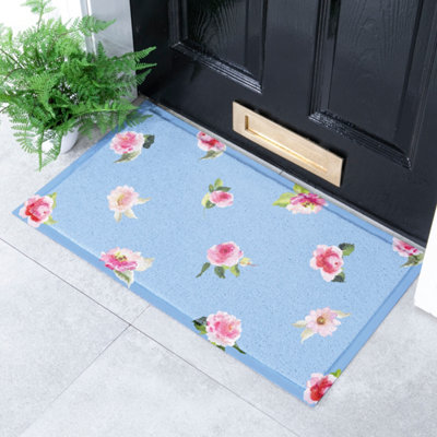 Artsy Doormats Watercolour Floral Indoor Outdoor Doormat (70 X 40Cm) from B&Q
