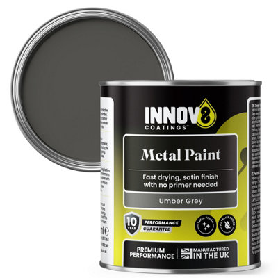 Innov8 Coatings - Metal Paint - Satin Finish - Umber Grey - 250ml - Image 3