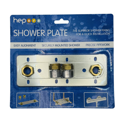 hep Online Hep Shower Plate Concealed Fixing For Exposed Bar Valve Easy Flow 150mm from B&Q