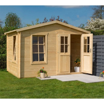 Cheshire 6 X 10 Garden Studio Log Cabin (19mm Wall Thickness)