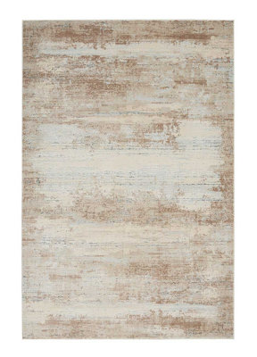 Beige Rug10mm Thick Modern RugLuxurious Abstract Stain-Resistant Rug For Living Room& Dining Room-239Cm (Circle) from B&Q