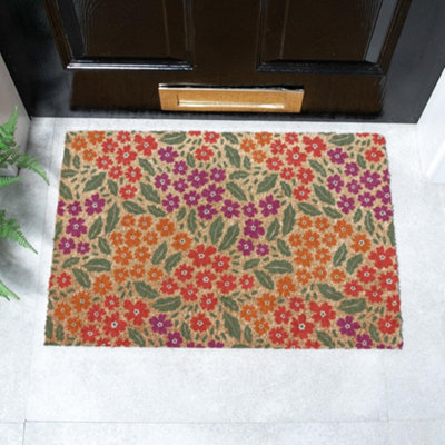 Artsy Doormats Floral Pattern Doormat (60 X 40Cm) from B&Q