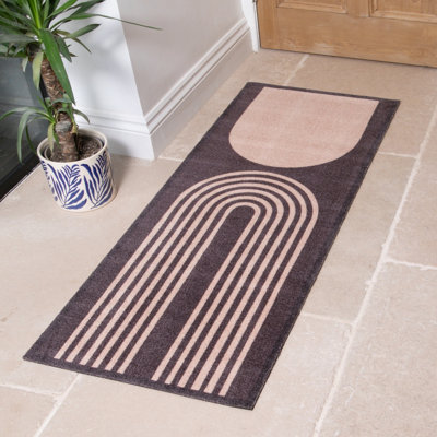 Artsy Doormats Brown Abstract Indoor Washable Doormat from B&Q