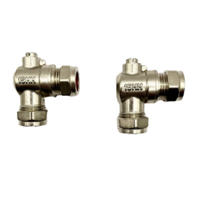 hep Online Hep 15mm Compression Angled Service Valve For Tap Connector Flexi Pipes Wras ApprovedPack Of 2 from B&Q