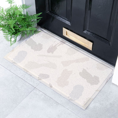 Artsy Doormats Neutral Paint Splash Indoor Outdoor Doormat (70 X 40Cm) from B&Q