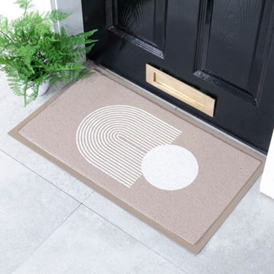 Native Natural Abstract Sphere Beige Indoor & Outdoor Doormat70X40Cm from B&Q