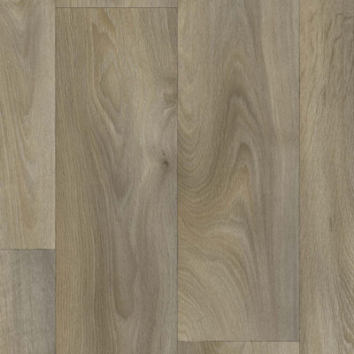 B&Q Brown Wood Effect Anti-Slip Vinyl Flooring For Livingroom, Kitchen, 1.90Mm Vinyl Sheet-2M(6'6") X 3M(9'9")-6M²