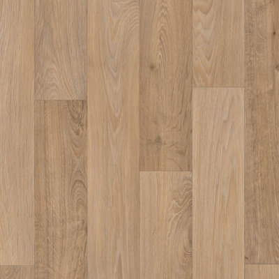  - Beige Modern Wood Effect Anti-Slip Vinyl Flooring For HomeShopsOffices2.8mm Thick Vinyl Sheet-5M(16'4") X 4M(13'1")-20M²