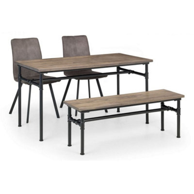 Ashfield Carnegie Dining TableBench & 2 Monroe Chairs from B&Q