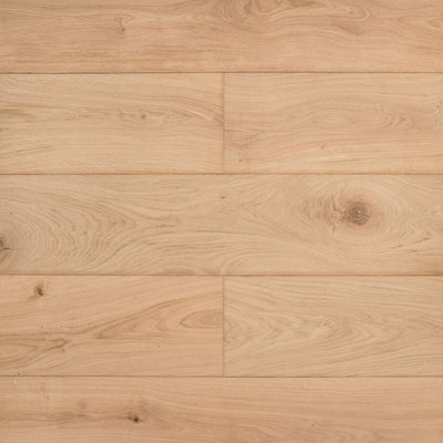  - Engineered Oak Flooring Wyton Wood Effect Smooth Unfinished (14mm Thick/ 190mm Wide)
