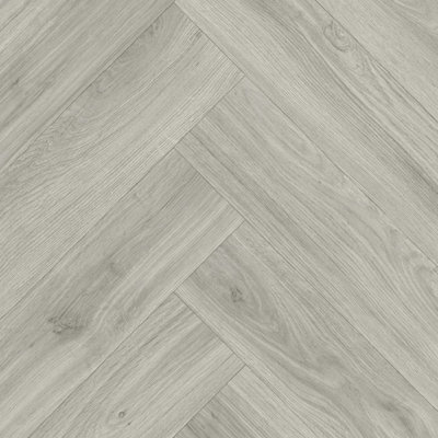 B&Q B18594594 Contract Wood Effect Commercial Vinyl Flooring For Office, Shop, Waterproof Lino Flooring-1M(3'3") X 3M(9'9")-3M² Grey