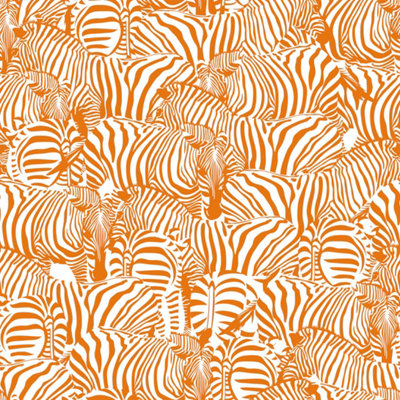 B&Q -  Eco-Friendly Orange Zebra Wallpaper