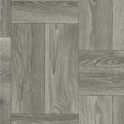  - Grey Wood Effect Anti-Slip Vinyl Flooring For LivingroomKitchen1.90mm Vinyl Sheet-4M(13'1") X 3M(9'9")-12M²