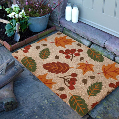 Artsy Doormats Autumn Leaves Doormat (90 X 60Cm) from B&Q