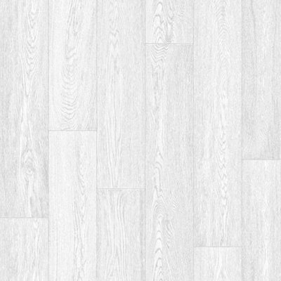 B&Q Modern Wood Effect Anti-Slip Vinyl Flooring For Home, Shops, Offices, 2.0Mm Thick Vinyl Sheet-1M(3'3") X 3M(9'9")-3M² White