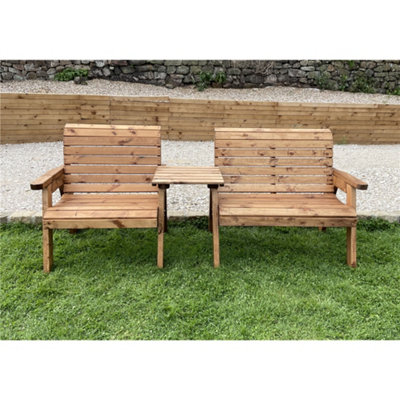 B&Q -  Wooden Grand Three Seater Straight Companion Set