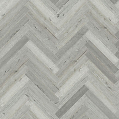 Click Lvt Flooring Spc 6.0mm Nodsl Winter  Herringbone Wood Effect For Home & Contract Commercial Use 2.228M² Per Pack from B&Q