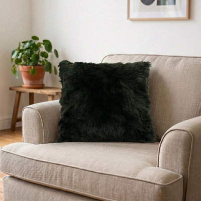 Native Natural Luxurious New Zealand Sheepskin Cushion from B&Q