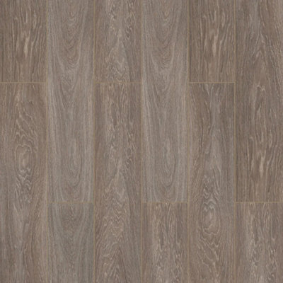 B&Q Brown Step Se009 Shanghai Wood Effect Click Laminate Flooring - Plank (12Mm) For Home, Commercial Use Per Pack 1.875M²